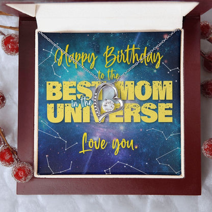 Happy Birthday To my Best Mom | Love Heart Necklace