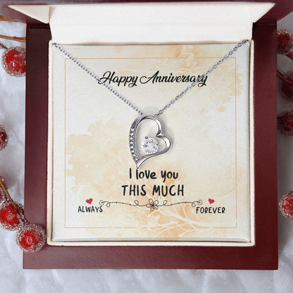 Happy Anniversary, I Love you | Love Heart Necklace