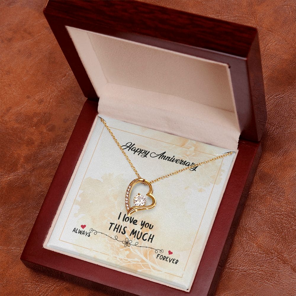 Happy Anniversary, I Love you | Love Heart Necklace