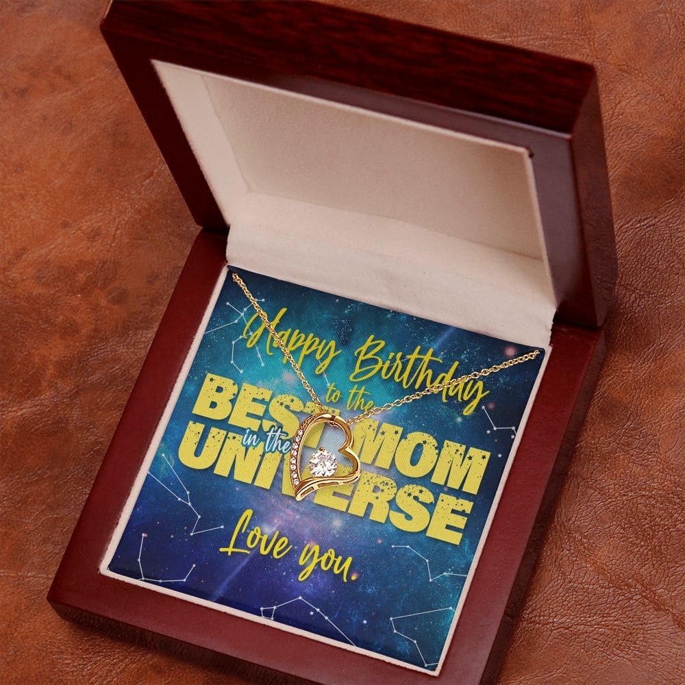 Happy Birthday To my Best Mom | Love Heart Necklace