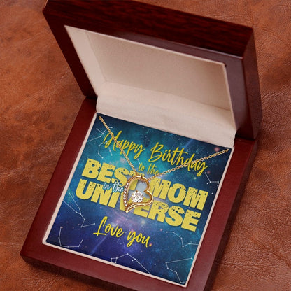 Happy Birthday To my Best Mom | Love Heart Necklace