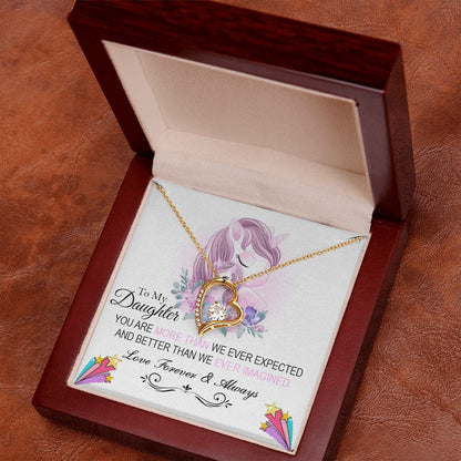 To My daughter Love forever and Always | Love Heart Necklace