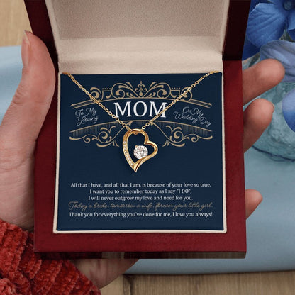 To my loving Mom on my wedding day | Love Heart Necklace