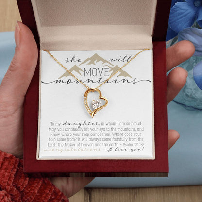 To My Daughter, You will move Mountains Necklace