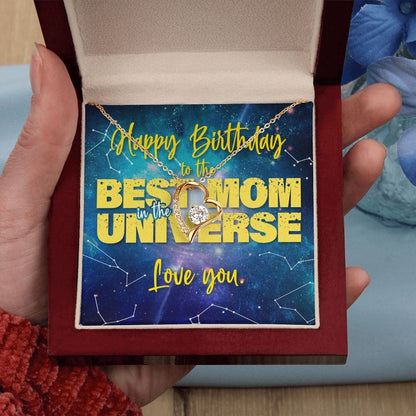 Happy Birthday To my Best Mom | Love Heart Necklace