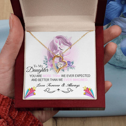 To My daughter Love forever and Always | Love Heart Necklace