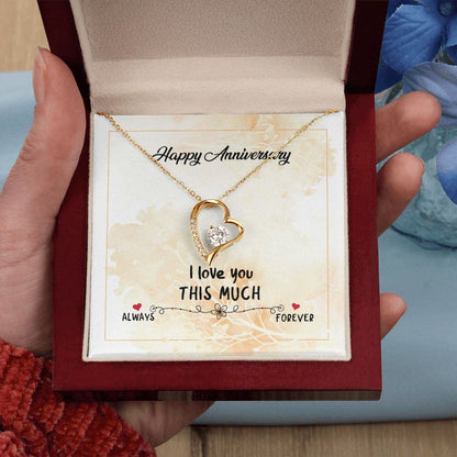 Happy Anniversary, I Love you | Love Heart Necklace