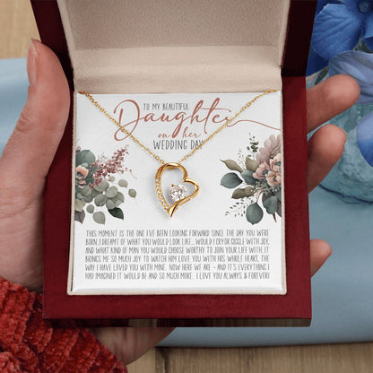 To My Beautiful Daughter on your Wedding Day | Love Heart Necklace
