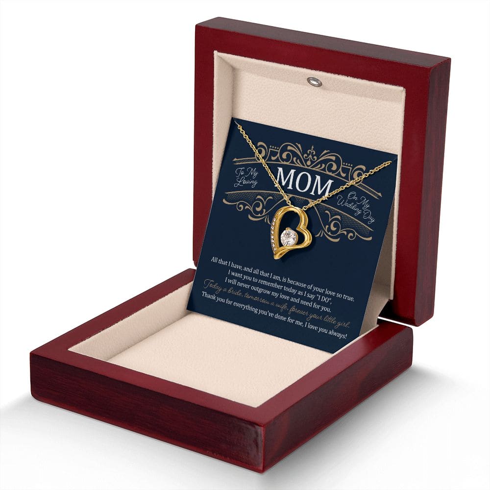 To my loving Mom on my wedding day | Love Heart Necklace