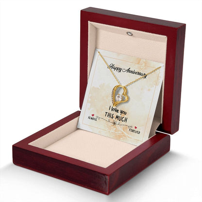 Happy Anniversary, I Love you | Love Heart Necklace