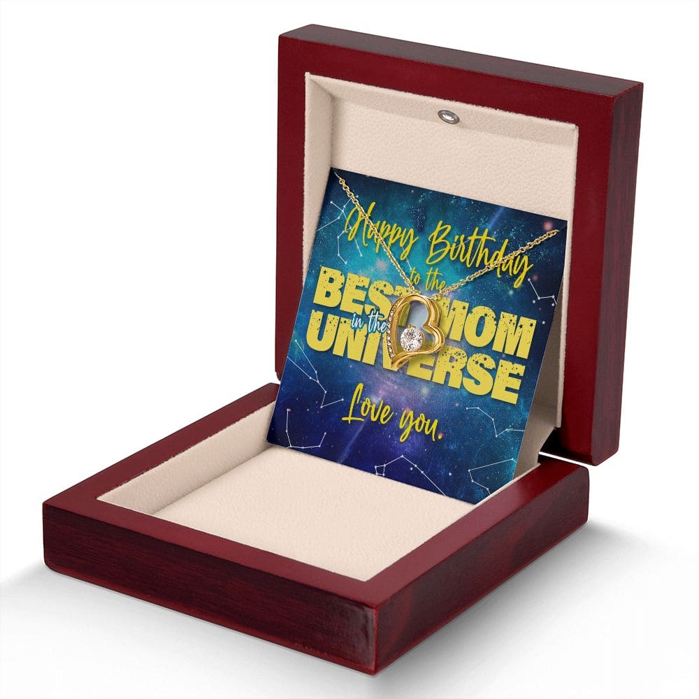 Happy Birthday To my Best Mom | Love Heart Necklace