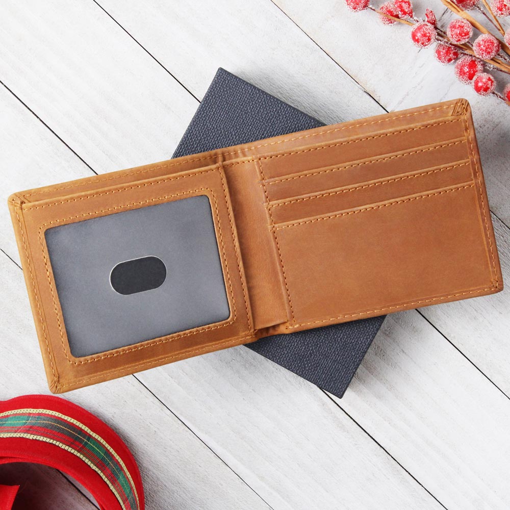 Husband Leather Wallet, Lion King Design, Best Husband Ever Gift, Birthday Gift for Dad, Father's Day Wallet, Custom Gift Box, Dad Gift