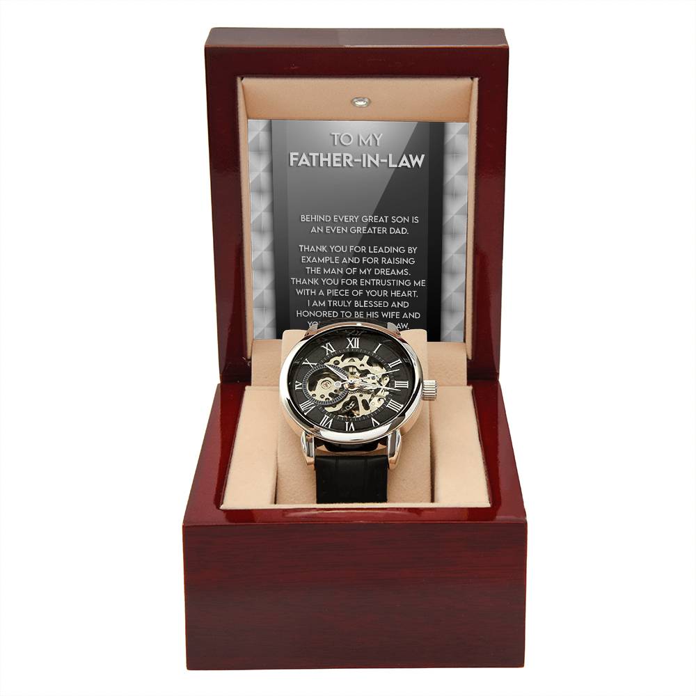 To My Great Father-in-Law Openwork Watch