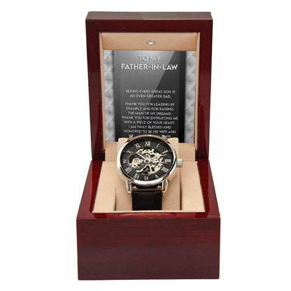 To My Great Father-in-Law Openwork Watch