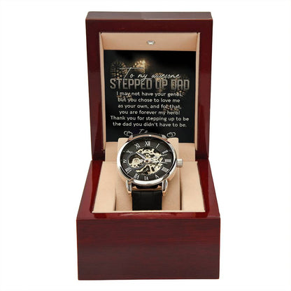 To My Awesome Stepped up dad, Openwork Watch