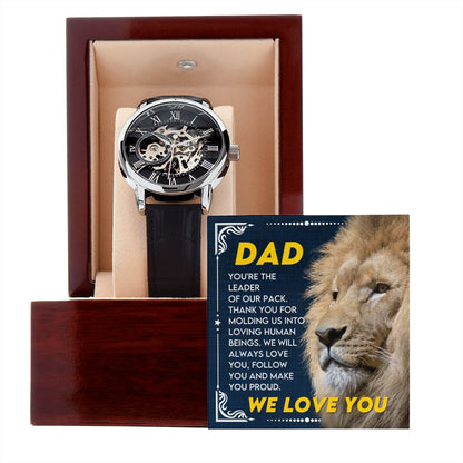 Dad - You are a Leader | Men's Openwork Watch