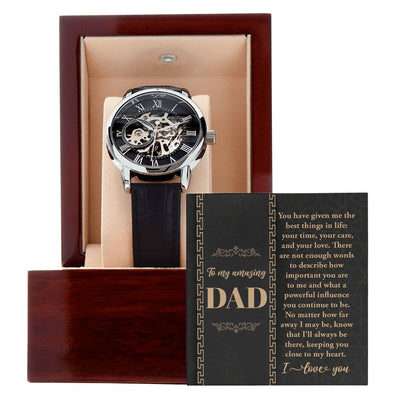 To My amazing Dad Openwork Watch