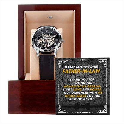 To My Father-in-law, Love and Honor | Men's Openwork Watch