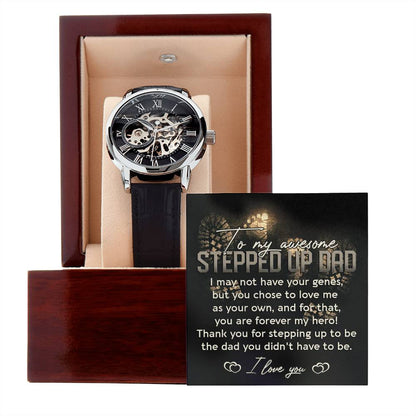 To My Awesome Stepped up dad, Openwork Watch