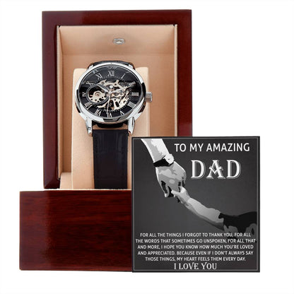 To My Amazing Dad: Openwork Watch