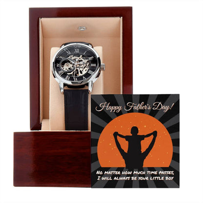 Happy Father's Day Openwork Watch for Dad