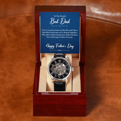 To The World's Best Dad Openwork Warch