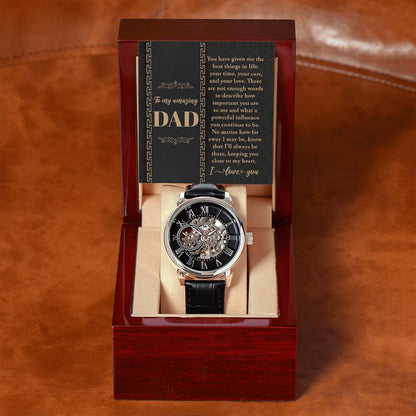 To My amazing Dad Openwork Watch
