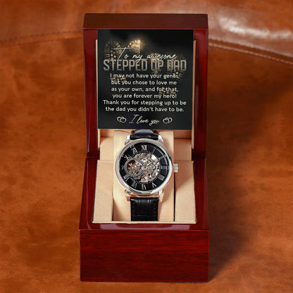 To My Awesome Stepped up dad, Openwork Watch
