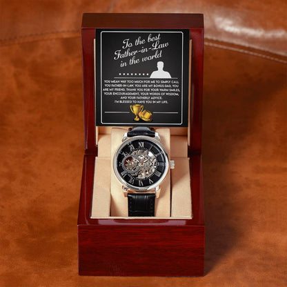 To the Best Father-In-Law in the World: Openwork Watch