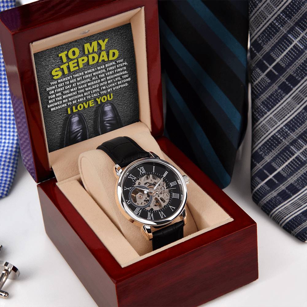 To My Stepdad, Nothing But Love Openwork Watch