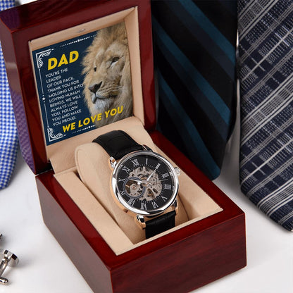 Dad - You are a Leader | Men's Openwork Watch