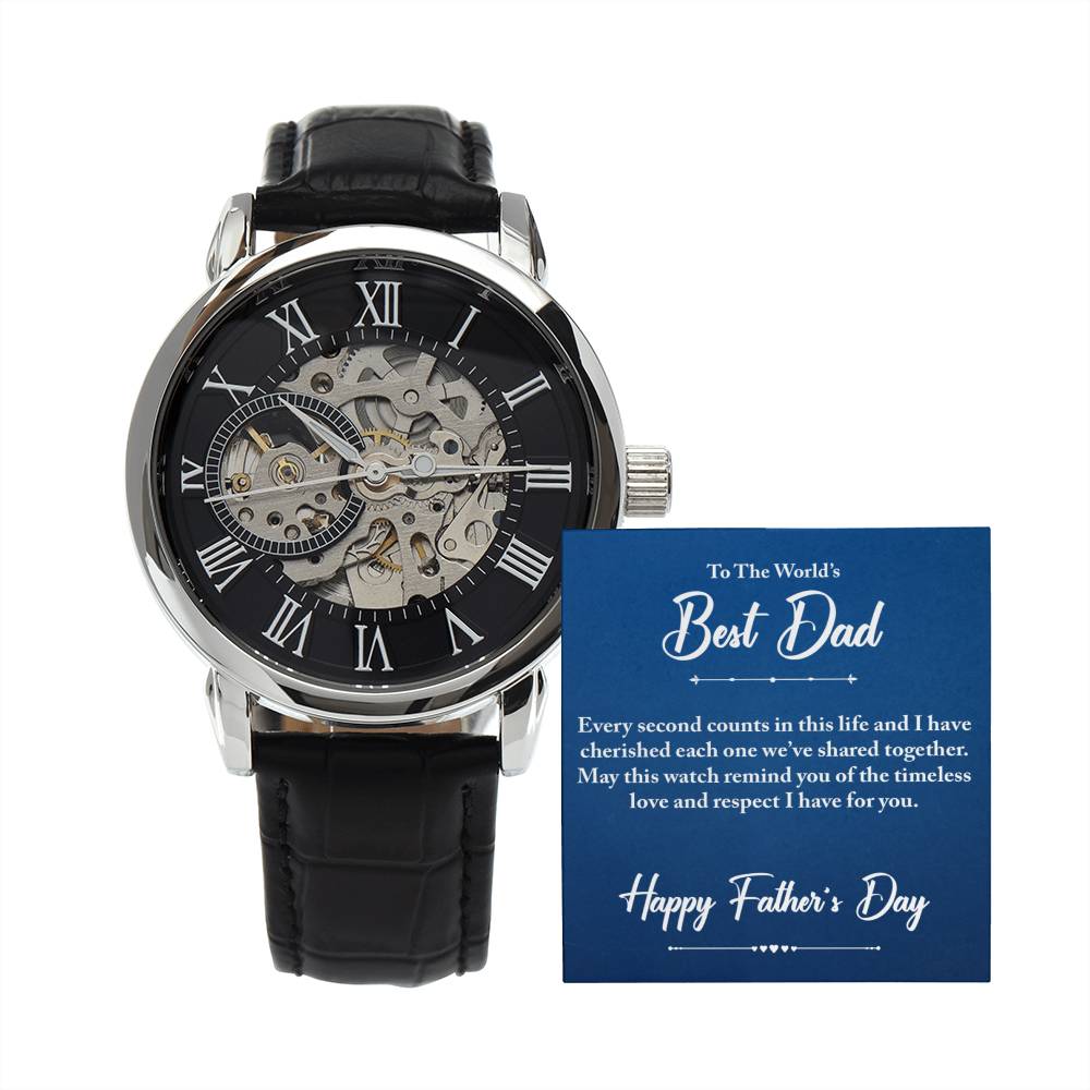 To The World's Best Dad Openwork Warch