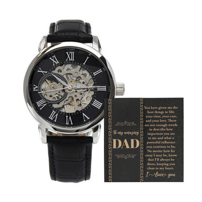 To My amazing Dad Openwork Watch