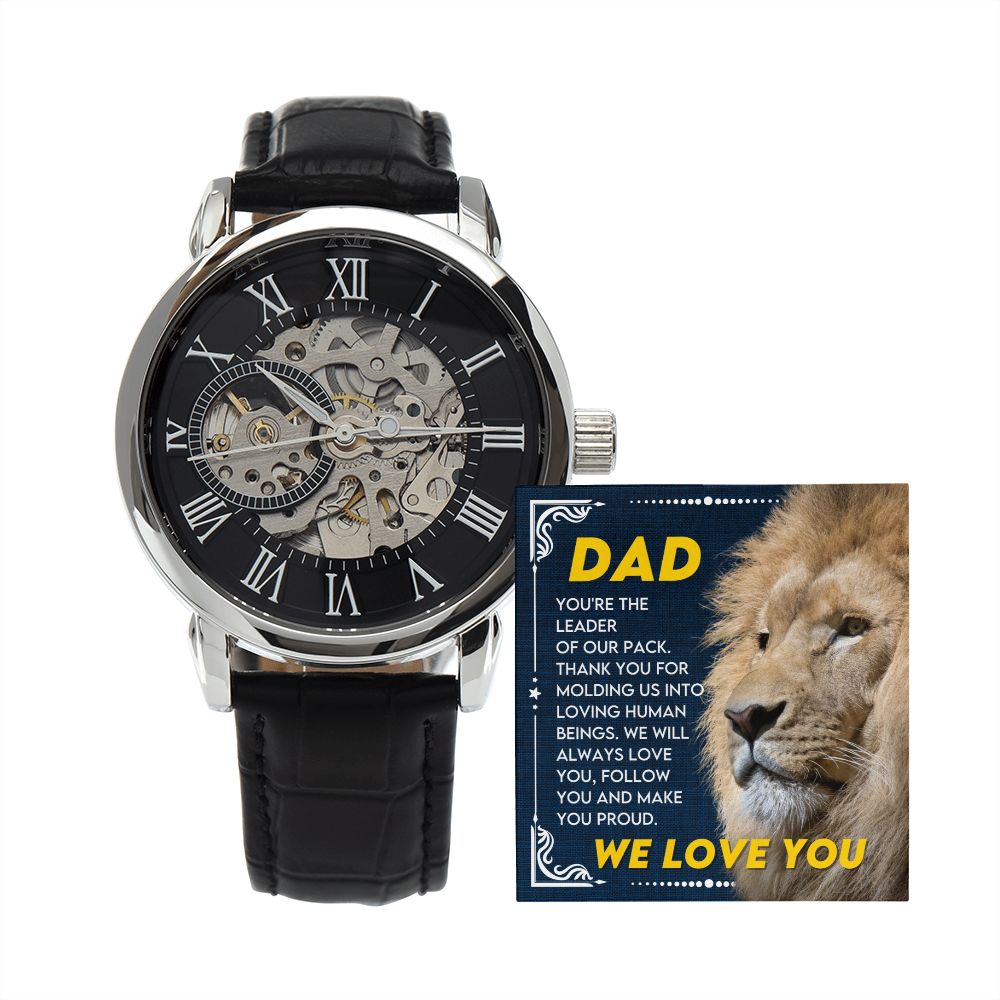 Dad - You are a Leader | Men's Openwork Watch