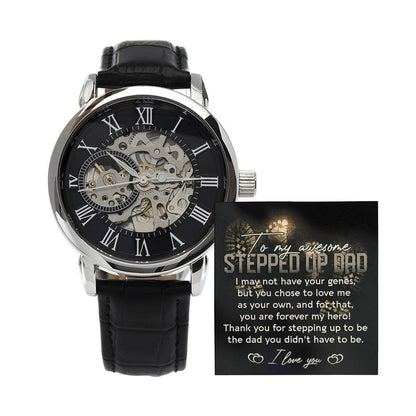 To My Awesome Stepped up dad, Openwork Watch