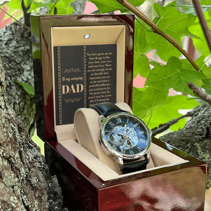 To My amazing Dad Openwork Watch