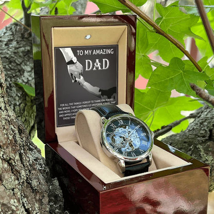 To My Amazing Dad: Openwork Watch