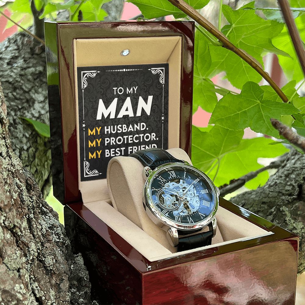 To My Man, My Best Friend | Men's Openwork Watch