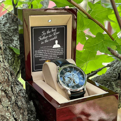 To the Best Father-In-Law in the World: Openwork Watch