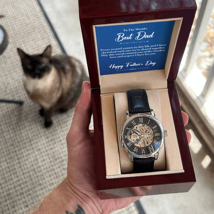To The World's Best Dad Openwork Warch