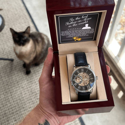 To the Best Father-In-Law in the World: Openwork Watch