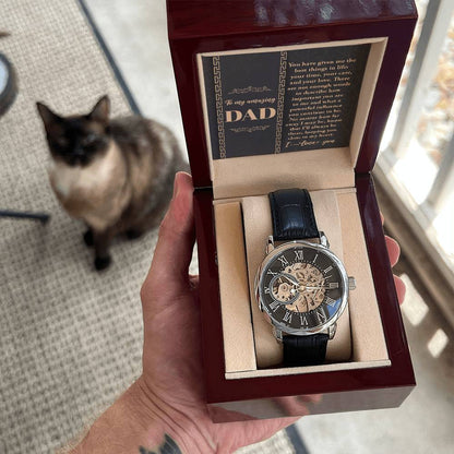 To My amazing Dad Openwork Watch