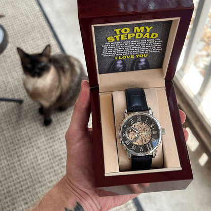 To My Stepdad, Nothing But Love Openwork Watch