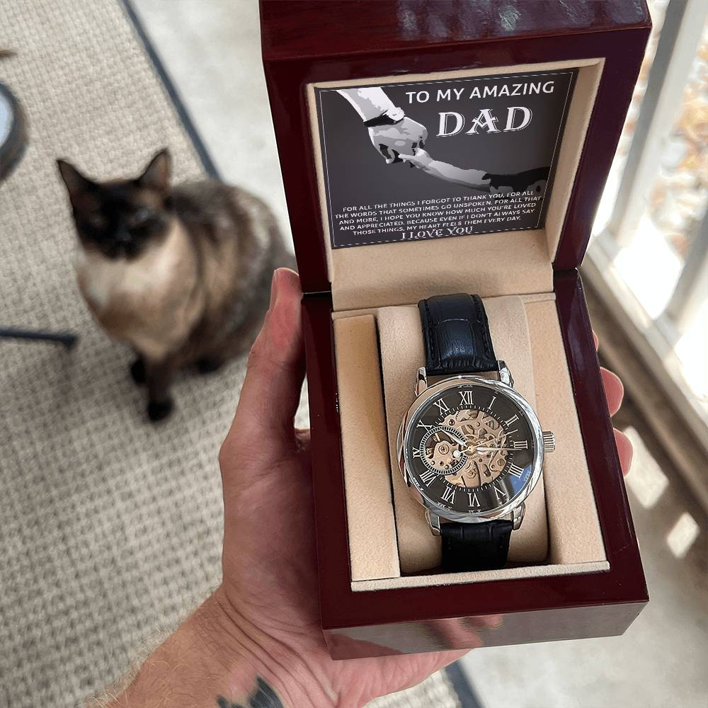To My Amazing Dad: Openwork Watch