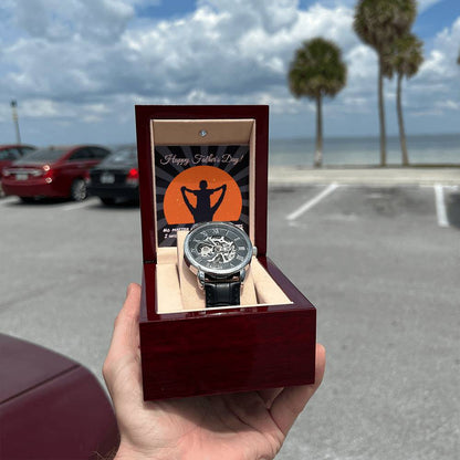 Happy Father's Day Openwork Watch for Dad