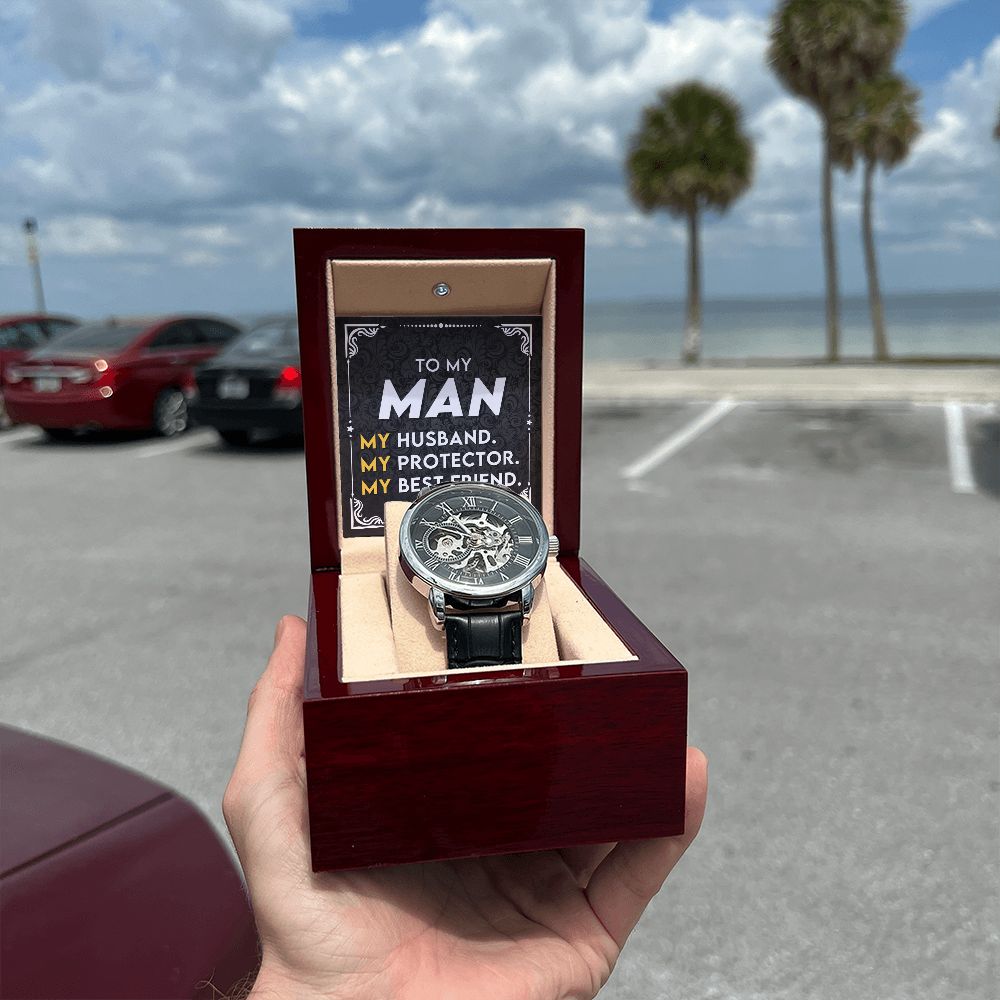 To My Man, My Best Friend | Men's Openwork Watch