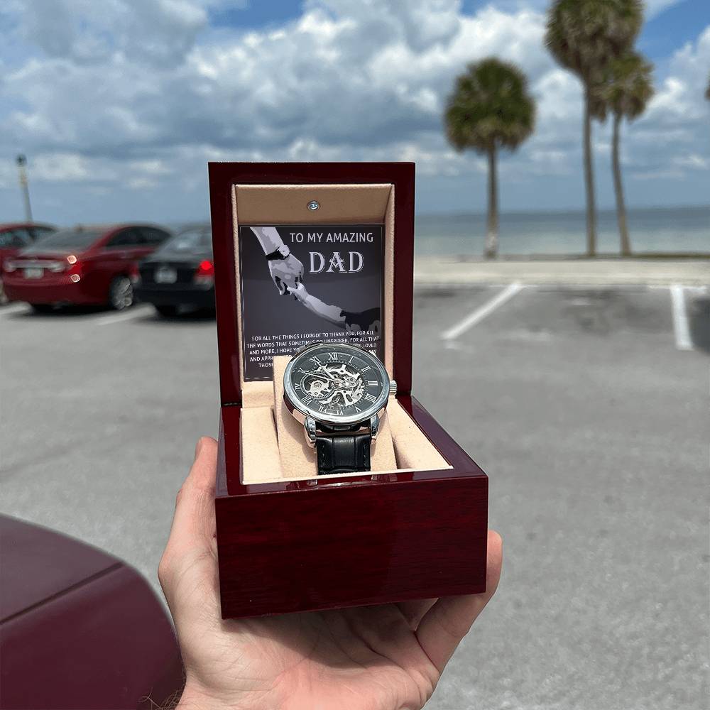 To My Amazing Dad: Openwork Watch
