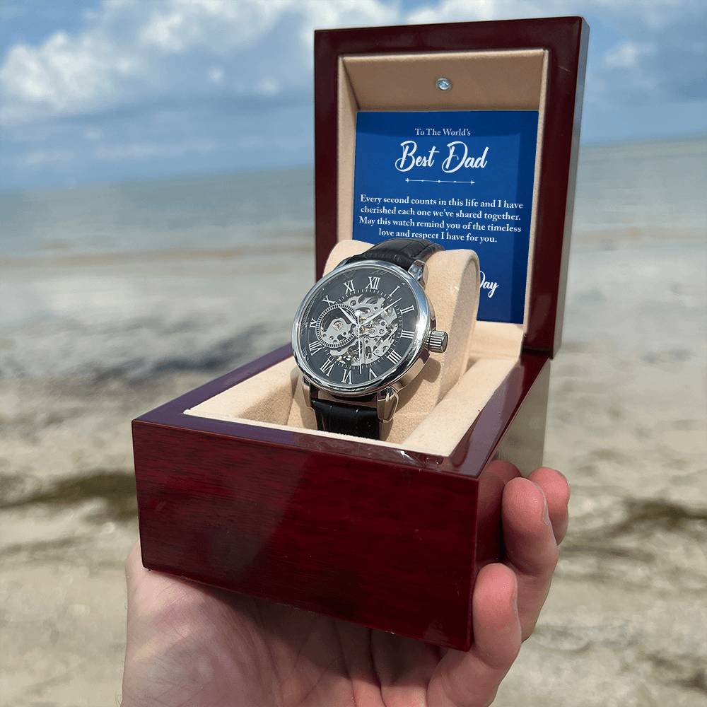 To The World's Best Dad Openwork Warch