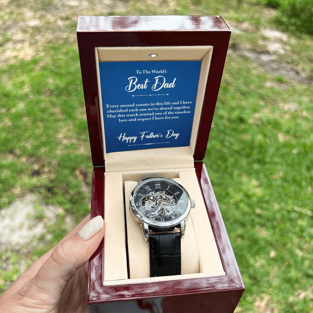 To The World's Best Dad Openwork Warch