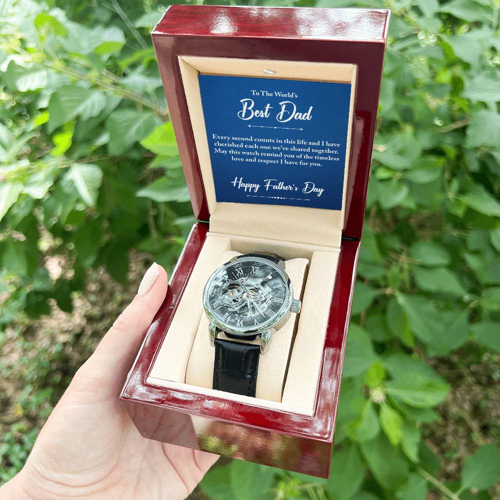 To The World's Best Dad Openwork Warch
